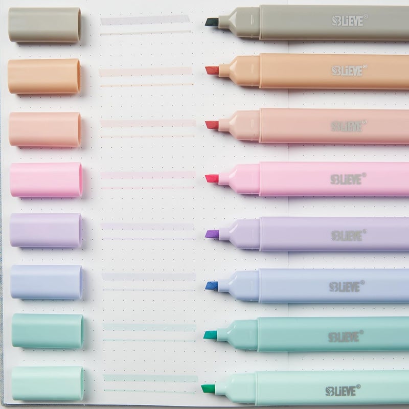 Believe - Aesthetic Bible Highlighters No Bleed Through Assorted Colors, Cute Highlighter Dual Tip For Journaling Supplies And School Accessories, Bible Highlighters And Pens No Bleed (PASTEL) - Image 2